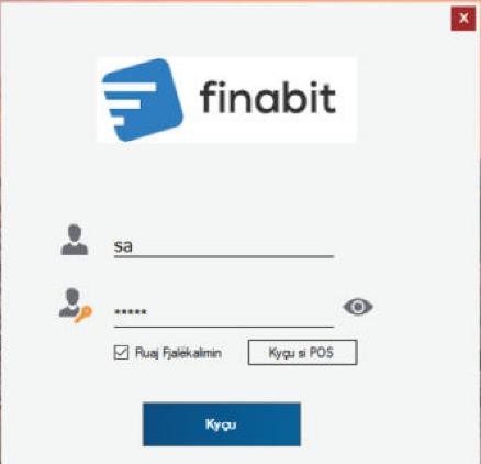 Dritarja e kyçjes në Finabit Desktop